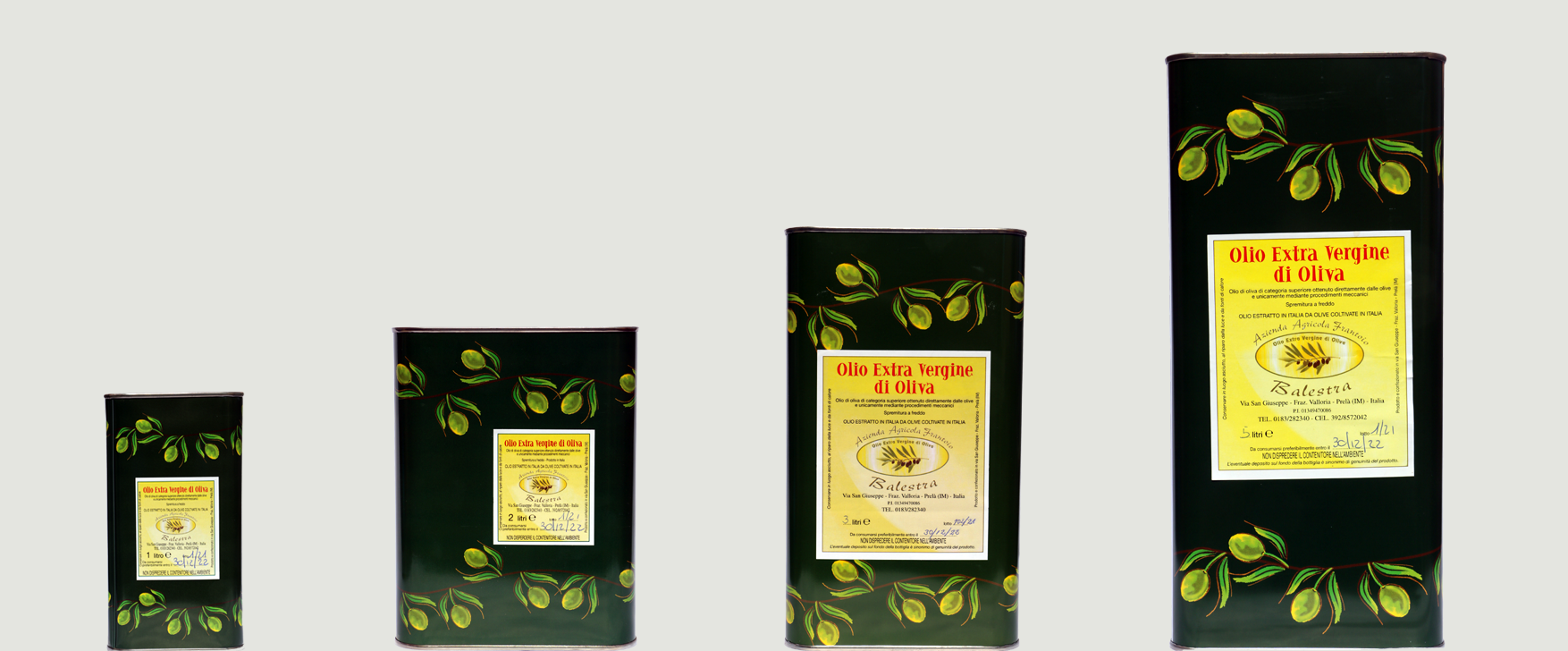 Olio extra Vergine di Olive in lattina (1,2,3,5 litri)